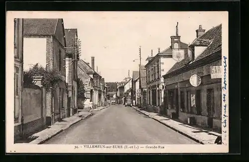 AK Villemeux-sur-Eure, Grande Rue, Strassenpartie