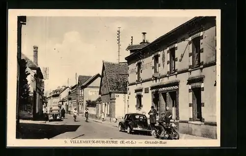 AK Villemeux-sur-Eure, Grande-Rue, Strassenpartie