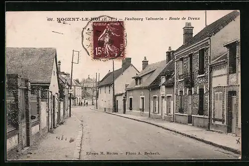 AK Nogent-le-Roi, Faubourg Valmorin, Route de Dreux