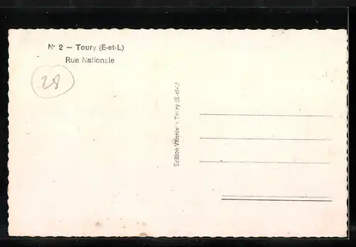 AK Toury, Rue Nationale