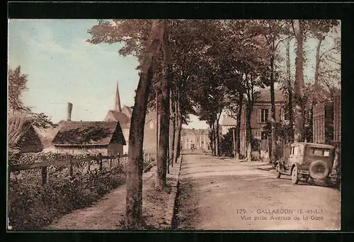 AK Gallardon, vue prise Avenue de la Gare