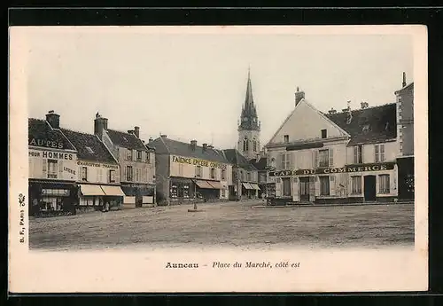 AK Auneau, Place du Marché, Café du Commerce