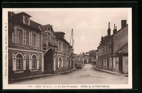 AK Jouy, la Rue Principale, Hotel de la Providence