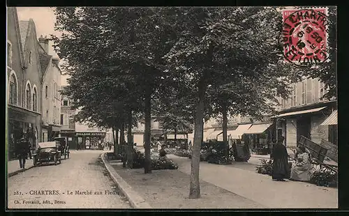 AK Chartres, le Marché aux Fleurs