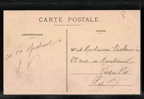 AK Chartres, Vue prise sous la Porte Guillaume