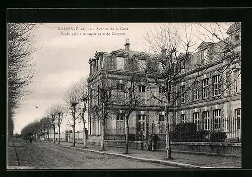 AK Illiers, Avenue de la Gare, École primaire supérieure de Garcons