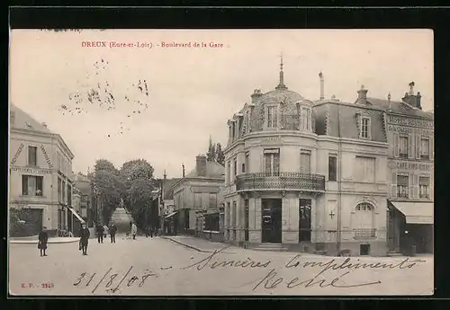 AK Dreux, Boulevard de la Gare