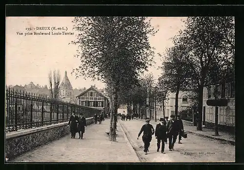 AK Dreux, Vue prise Boulevard Louis-Terrier