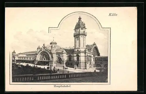 AK Köln, Gesamtansicht vom Hauptbahnhof