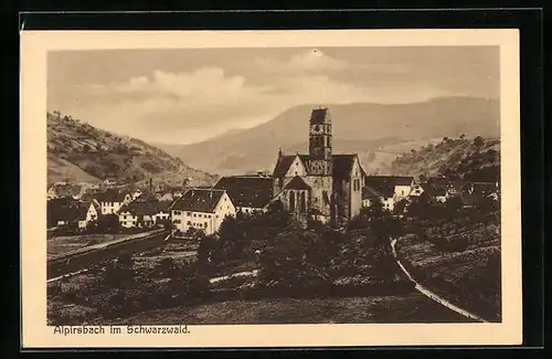 AK Alpirsbach /Schwarzwald, Teilansicht mit Kloster