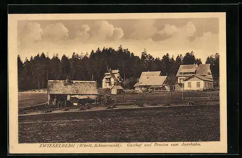 AK Zwieselberg /Württ. Schwarzwald, Gasthof und Pension zum Auerhahn