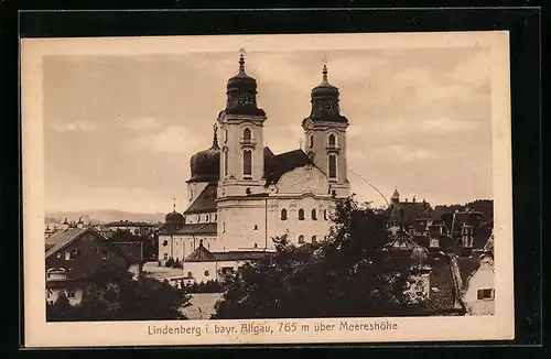AK Lindenberg / bayr. Allgäu, Blick auf die Kirche