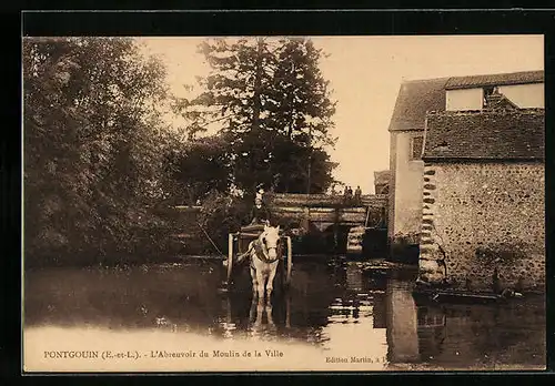 AK Pontgouin, l'Abreuvoir du Moulin de la Ville