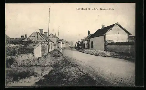 AK Marolles, Route de Paris