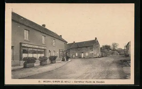 AK Mesnil-Simon, Carrefour route de Houdan, Café de l'Union