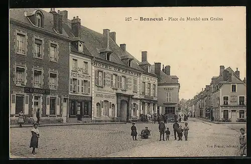 AK Bonneval, Place du Marché aux Grains, Hotel de France