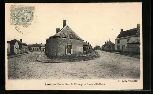 AK Sancheville, Rue de Pialoup et Route d'Orléans