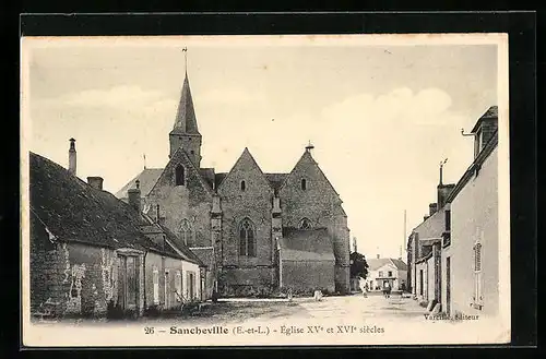 AK Sancheville, Église XV. et XVI. siecle