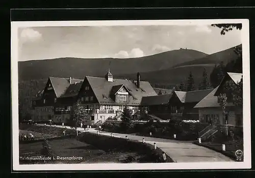 AK Krummhübel, Partie an der Teichmannbaude