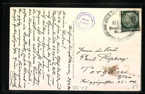 AK Blick zur Zackelfallbaude