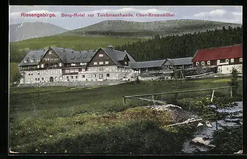 AK Ober-Krummhübel, Berg-Hotel zur Teichmannbaude