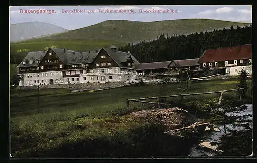 AK Ober-Krummhübel, Berg-Hotel zur Teichmannbaude