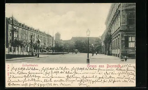 AK Bayreuth, Ansicht Luitpoldplatz