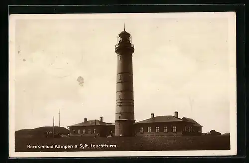 AK Kampen /Sylt, Blick auf Leuchtturm
