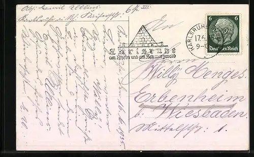 AK Karlsruhe, Lauterberg im Stadtgarten