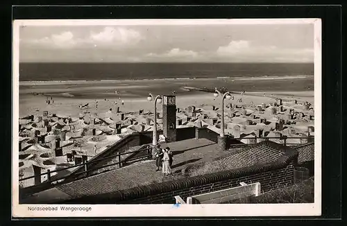 AK Wangerooge, Blick auf Strand mit Strandkörben