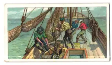 Sammelbild Reese & Wichmann Kakao Pralinen Schokolade, Serie 4 Bild 2, Fischfang, Englischer Fischdampfer bei Island