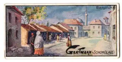 Sammelbild Gartmann Schokolade Serie 610 Bild 1, Banjaluka, Menschen in Bosnien und Herzegowina