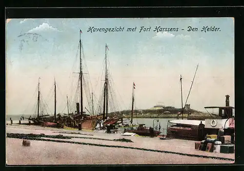 AK Den Helder, Havengezicht met Fort Harssens