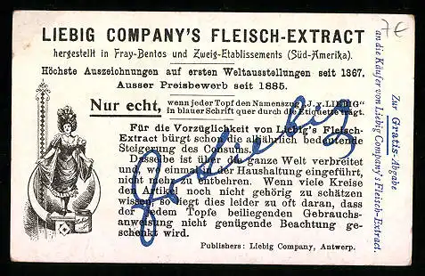 Sammelbild Liebig, Strassenleben in Kairo, Kamelreiter mit Waren