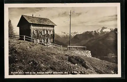 AK Polinik-Hütte, Blick ins Mölltal in Kärnten