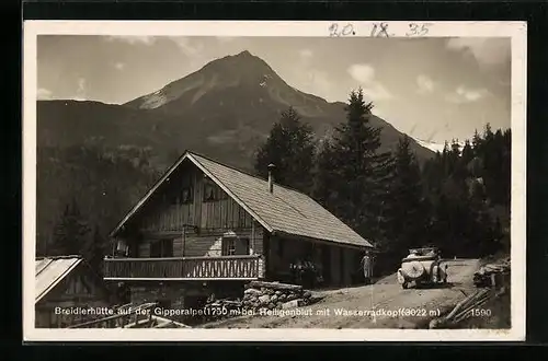 AK Breidlerhütte, Blick auf die Gipperalpe bei Heiligenblut mit Wasserradkopf