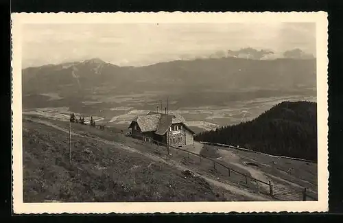 AK Pöllingerhütte mit Mittagskogel und Julische Alpen
