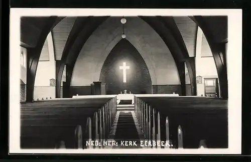 AK Eerbeek, Ned. Her. Kerk, Innenansicht mit dem Altar