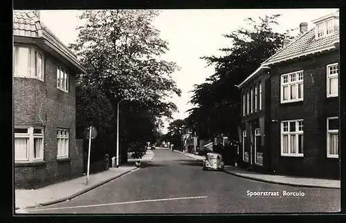 AK Borculo, Stadthäuser in der Spoorstraat