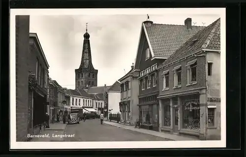 AK Barneveld, Langstraat, Blick zum Kirchturm