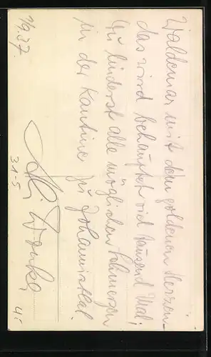 AK Junge Frau sitzt im Garten und spielt ihr Akkordeon