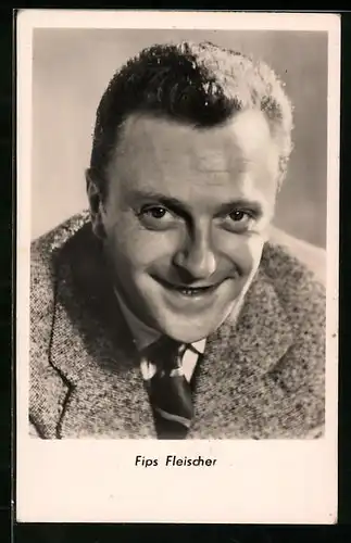 AK Musiker Fips Fleischer mit lächelndem Gesicht