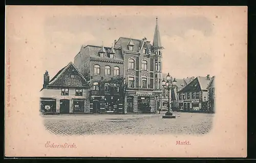 AK Eckernförde, Markt mit Geschäften