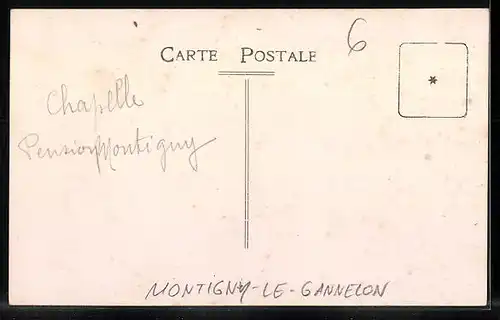 AK Montigny-le-Gannelon, Chapelle, Interiéur