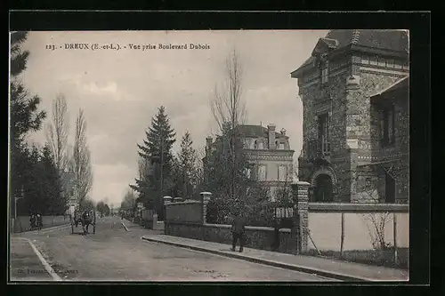 AK Dreux, Vue prise Boulevard Dubois