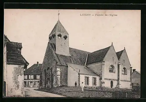 AK Luigny, Facade de l`Eglise