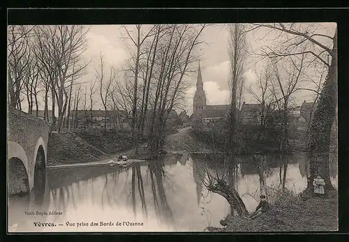 AK Yèvres, Vue prise des Bords de l`Ozanne
