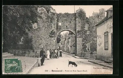 AK Bonneval, Porte et Rue Saint-Roch