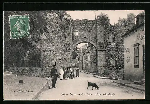 AK Bonneval, Porte et Rue Saint-Roch