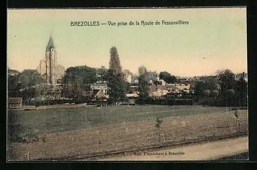 AK Brezolles, Vue prise de la Route de Fessanvilliers